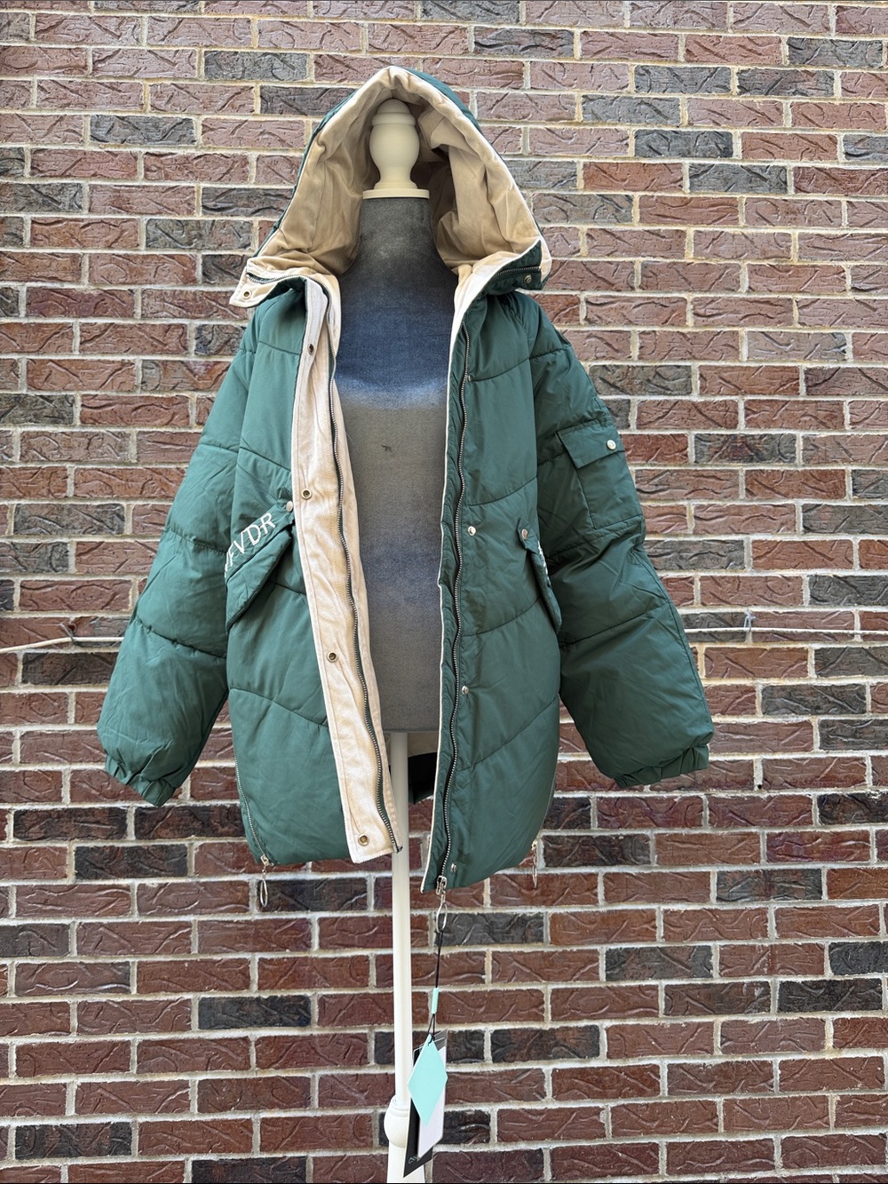 ‼️NEW Asian Green Puffer Coat Jacket